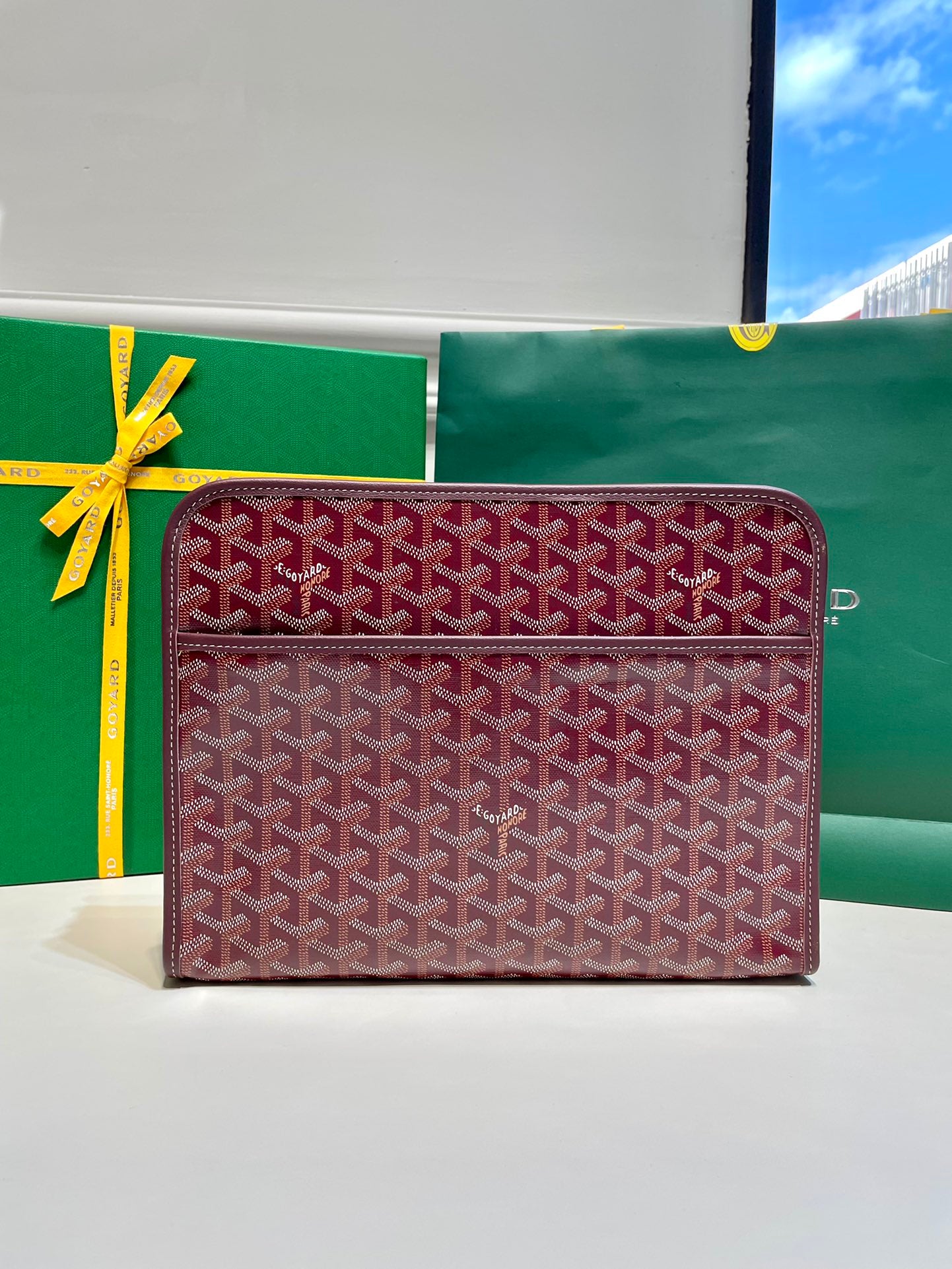 Goyard Jouvence Toiletry Bag MM Burgundy