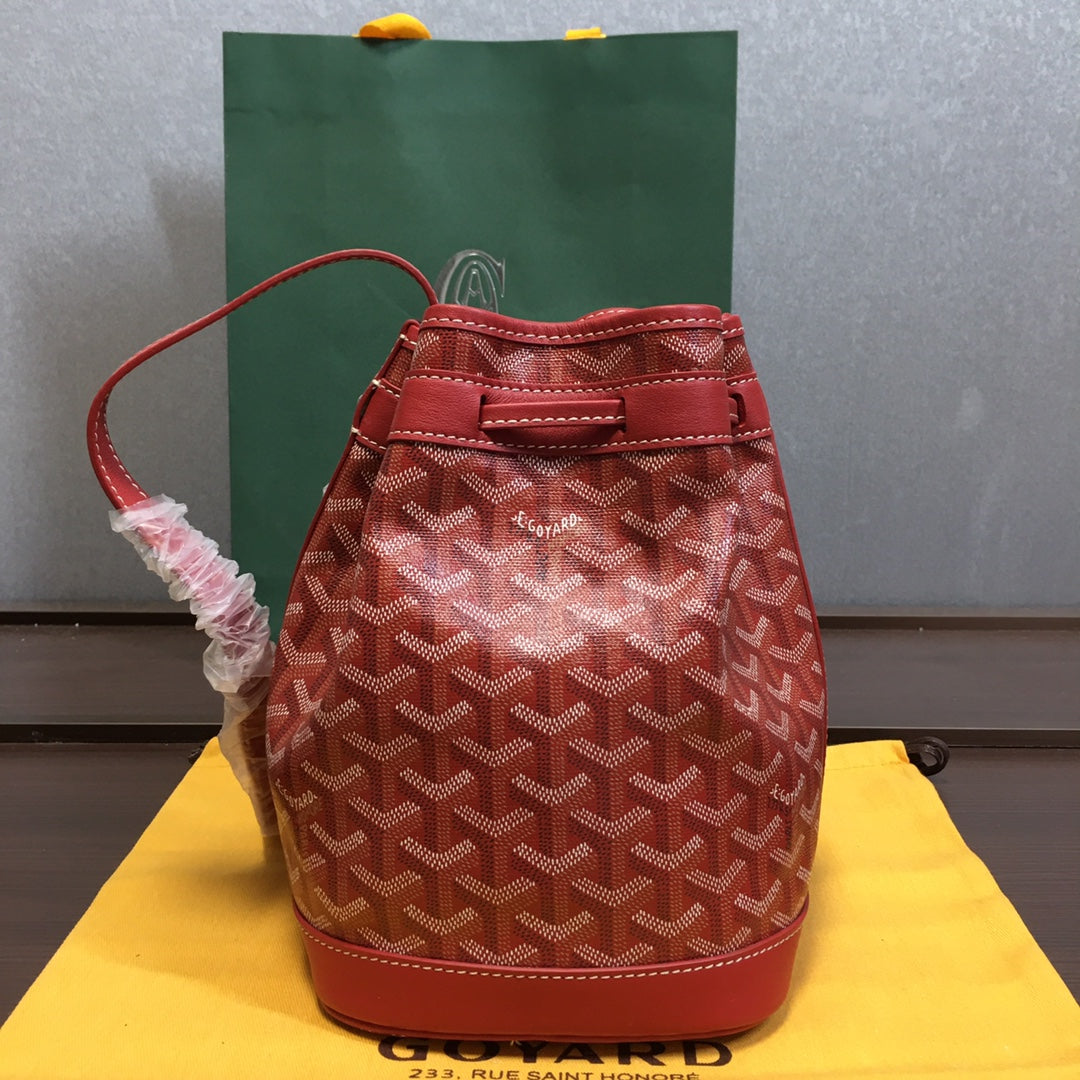 Goyard red petite flot bag