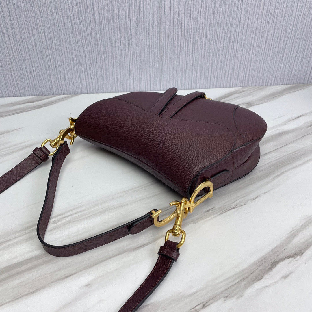 Dior Saddle Bag Maroon