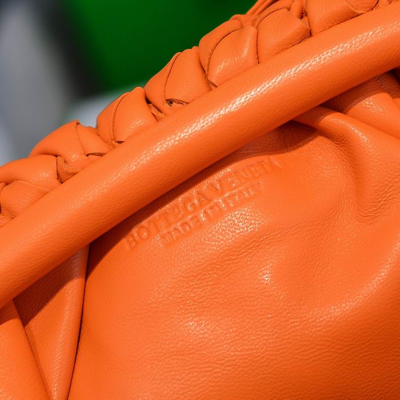 BOTTEGA VENETA Orange Lambskin Mini Pouch