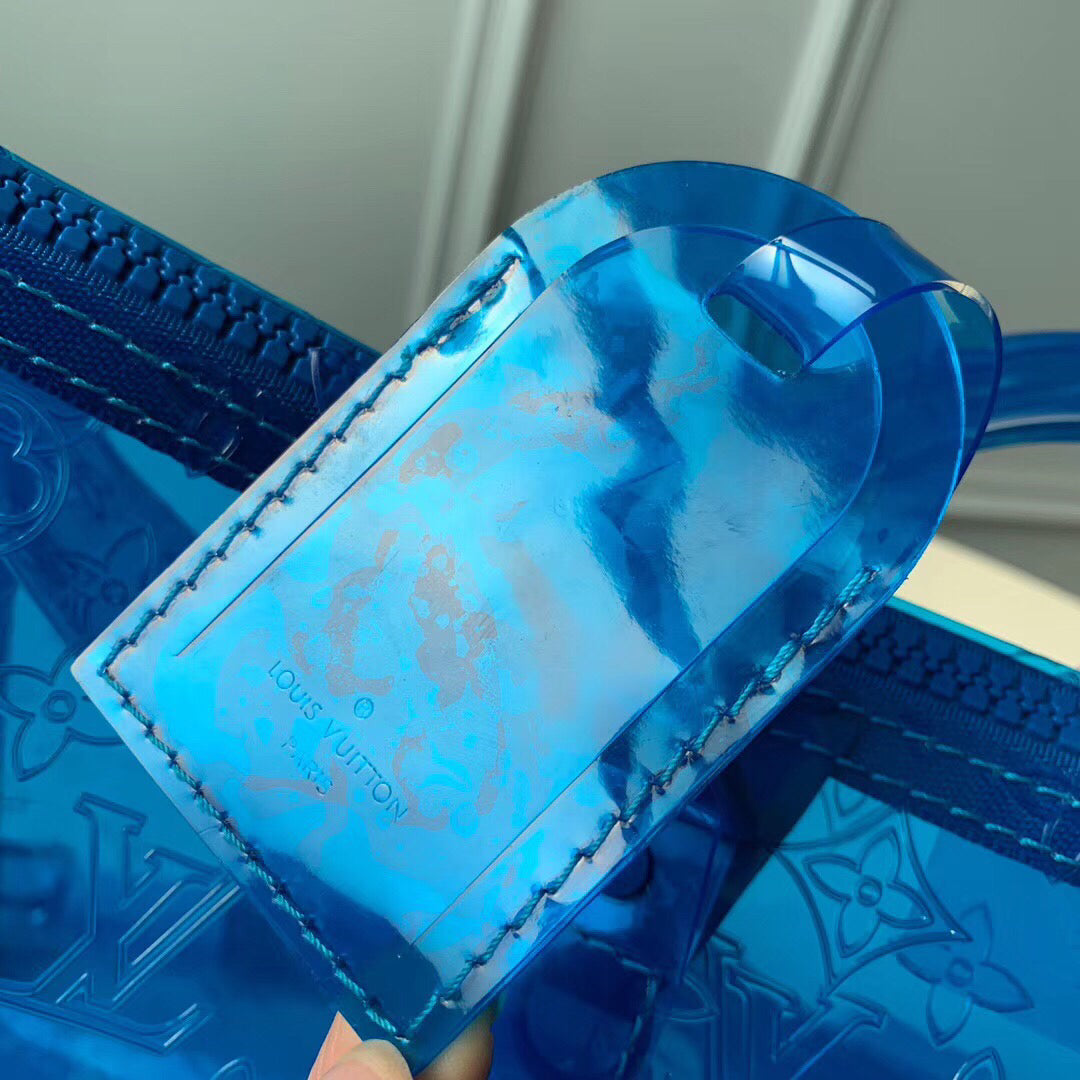 Louis Vuitton Vintage - RGB Keepall Bandouliere 50 - Blue - Plastic and PVC