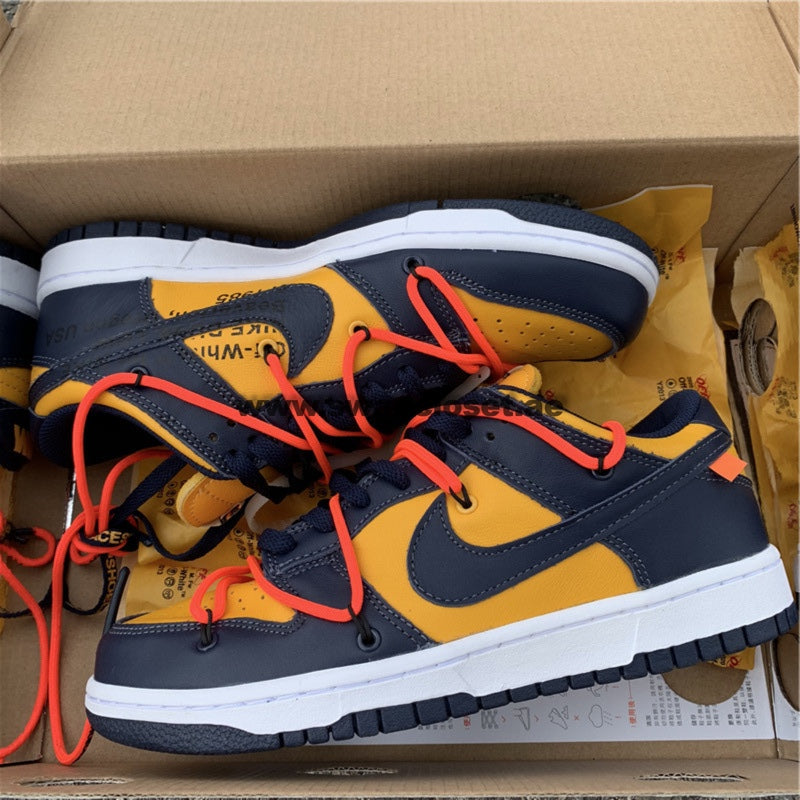 Nike Dunk Low Off-White "University Gold Midnight Navy"