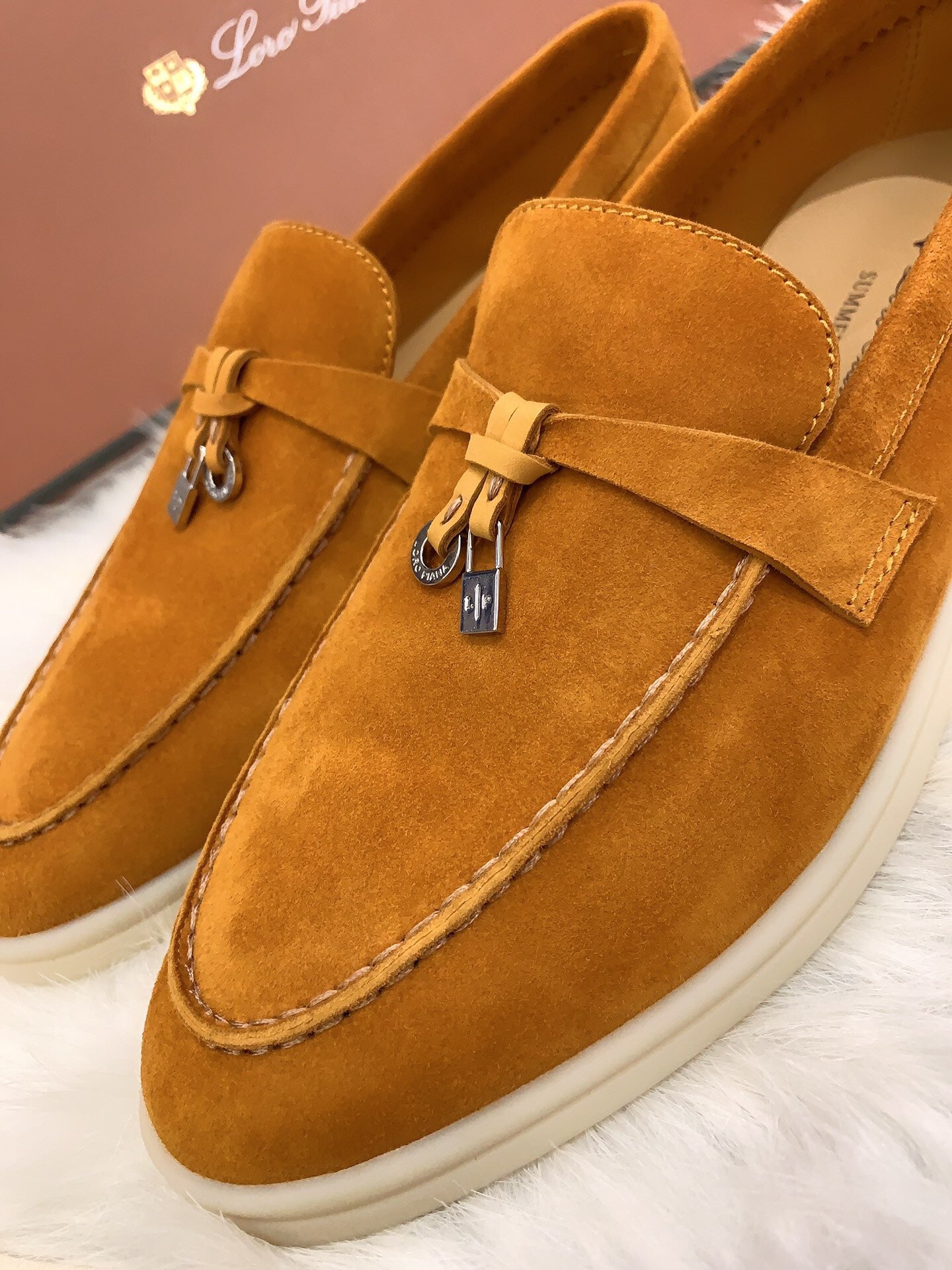 Loro Piana Summer Charms Walk Loafers in Dark Brown