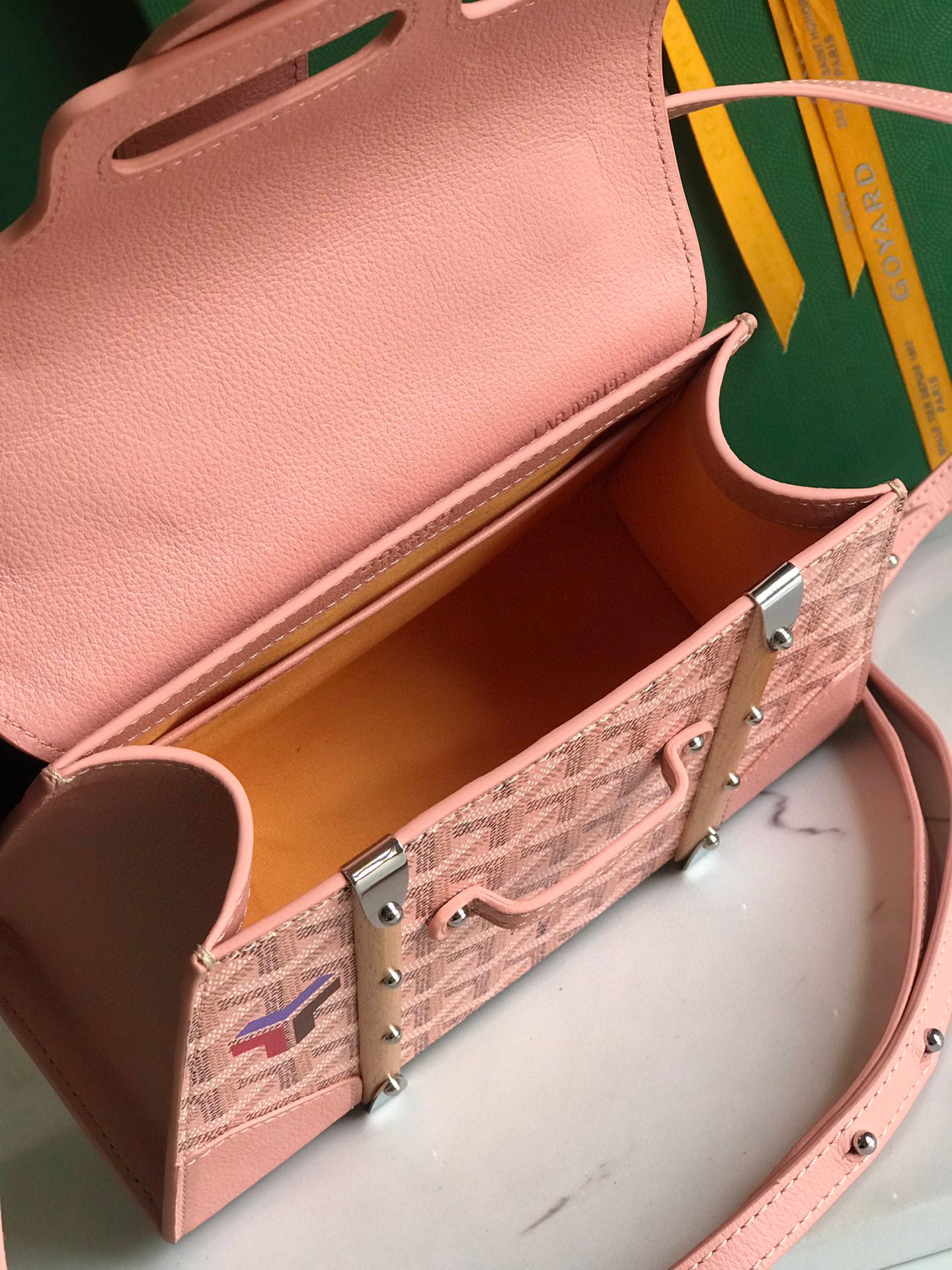 Goyard Saigon Pink Mini  Bag Structured