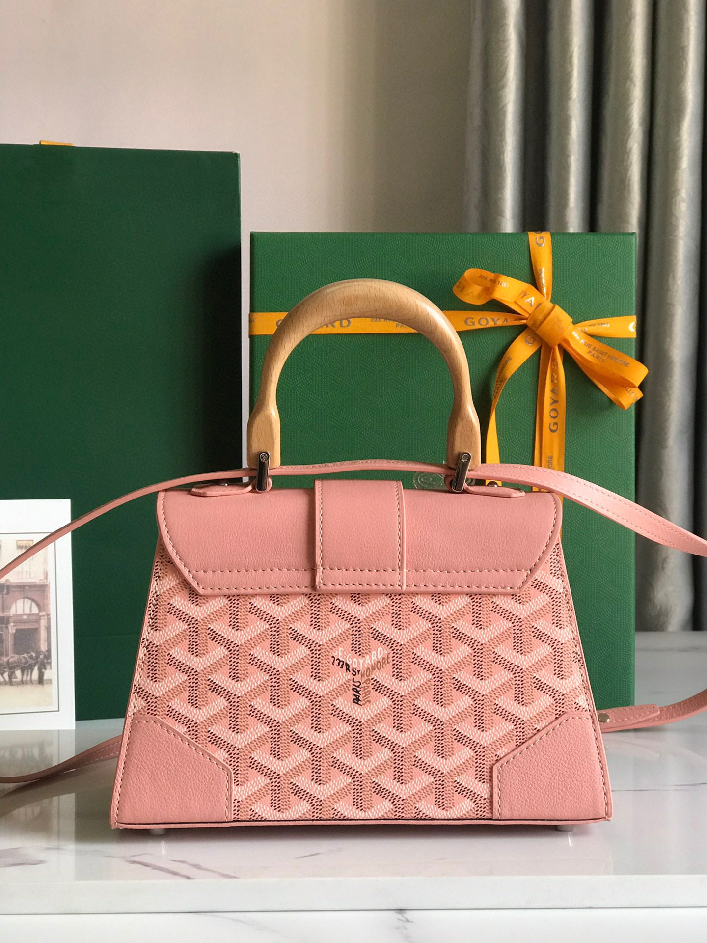 Goyard Saigon Pink Mini  Bag Structured