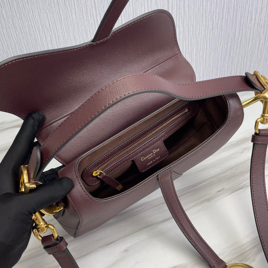 Dior Saddle Bag Maroon