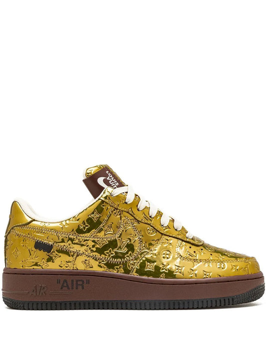Louis Vuitton Nike Air Force 1 Low By Virgil Abloh Metallic Gold