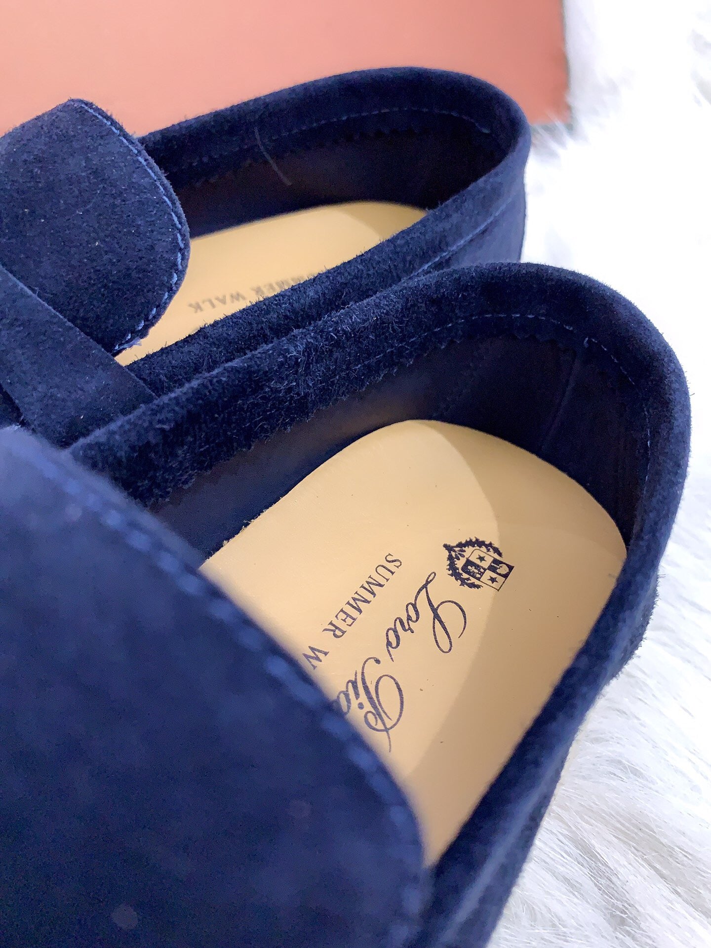 Loro Piana Summer Charms Walk Loafers Dark Navy