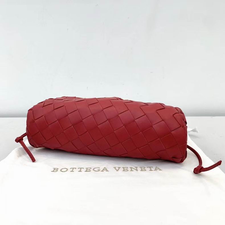 BOTTEGA VENETA Red Lambskin Mini Pouch