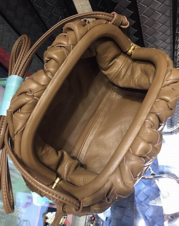 BOTTEGA VENETA Gold Lambskin Mini Pouch