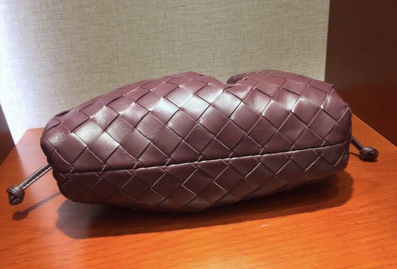 BOTTEGA VENETA Maroon Lambskin Mini Pouch