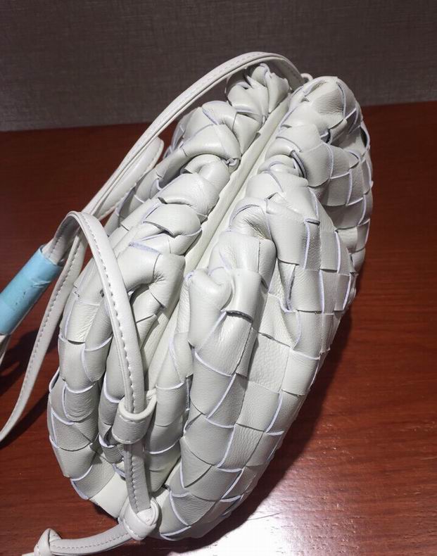 BOTTEGA VENETA White Lambskin Mini Pouch