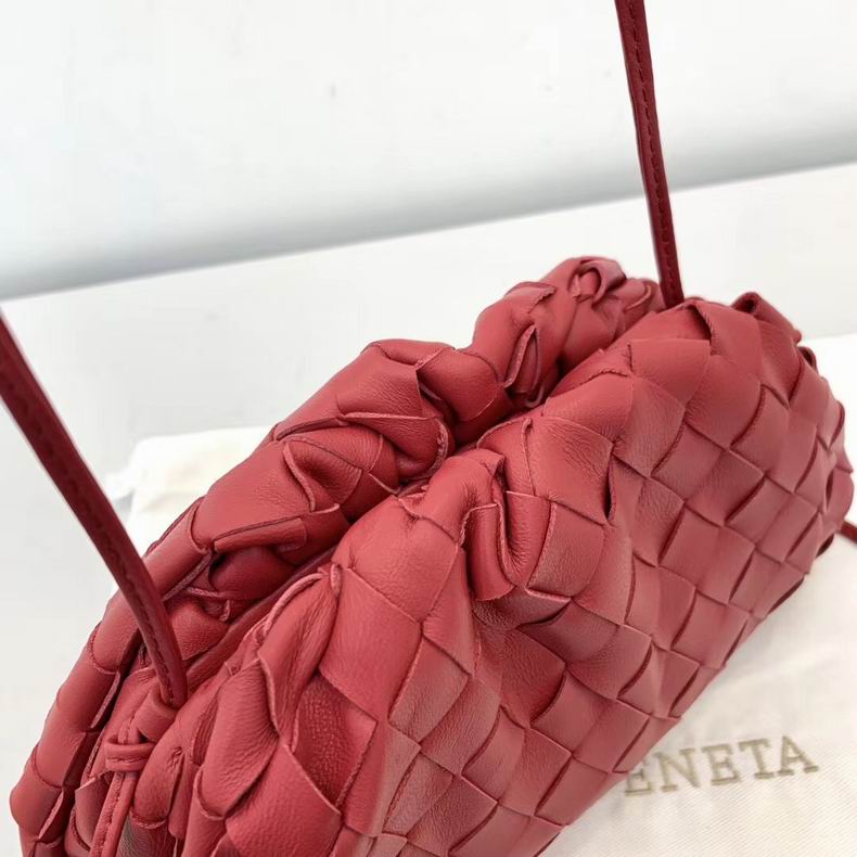 BOTTEGA VENETA Red Lambskin Mini Pouch