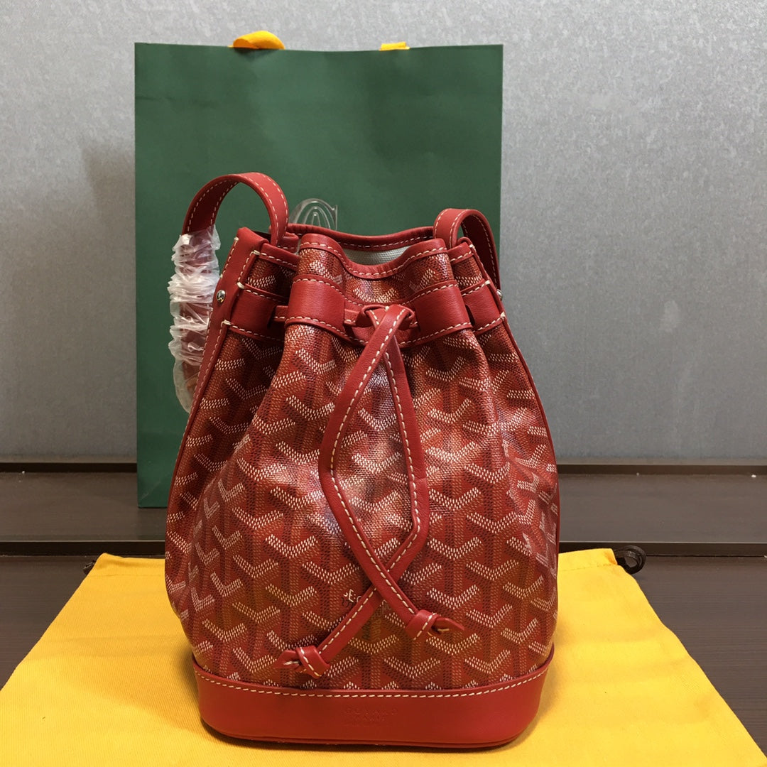Goyard red petite flot bag