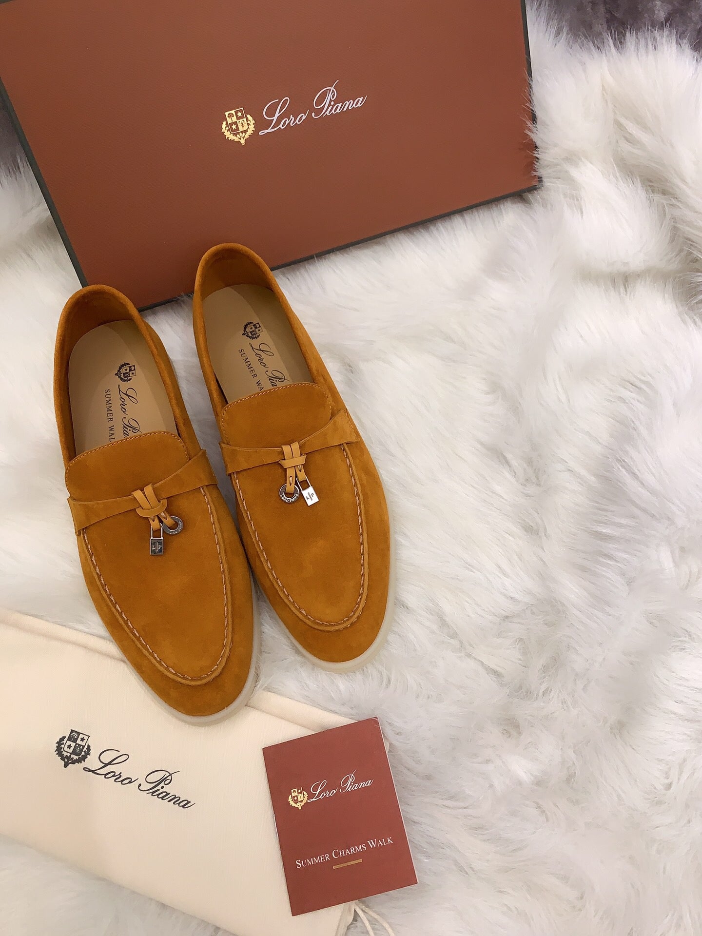 Loro Piana Summer Charms Walk Loafers in Dark Brown