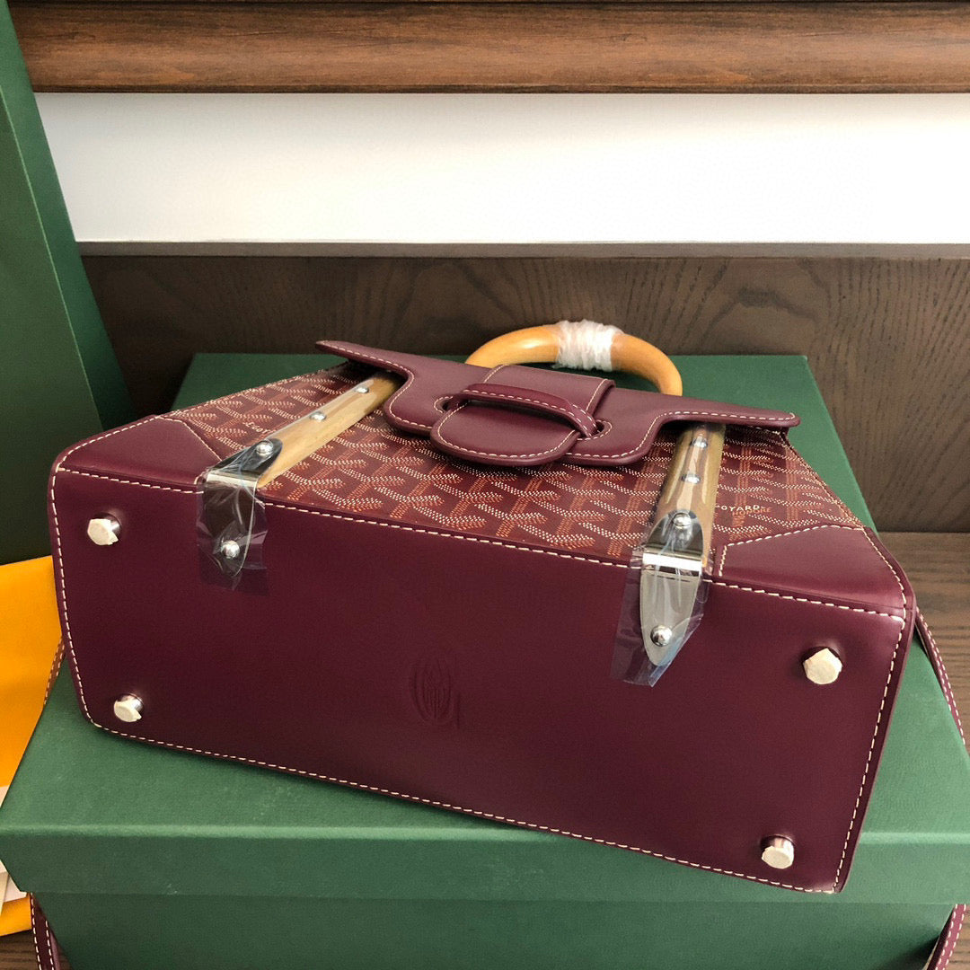 Goyard Burgundy Saïgon Structuré PM Bag