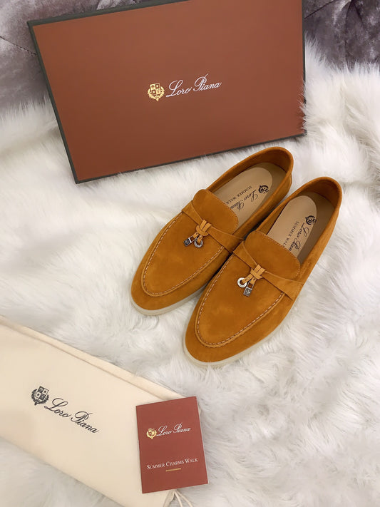 Loro Piana Summer Charms Walk Loafers in Dark Brown