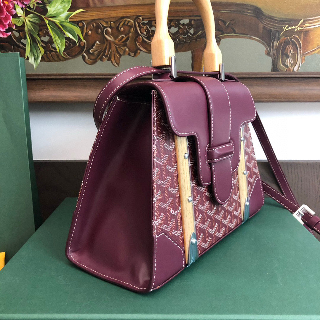 Goyard Burgundy Saïgon Structuré PM Bag