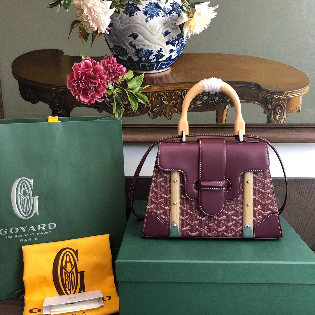 Goyard Burgundy Saïgon Structuré PM Bag