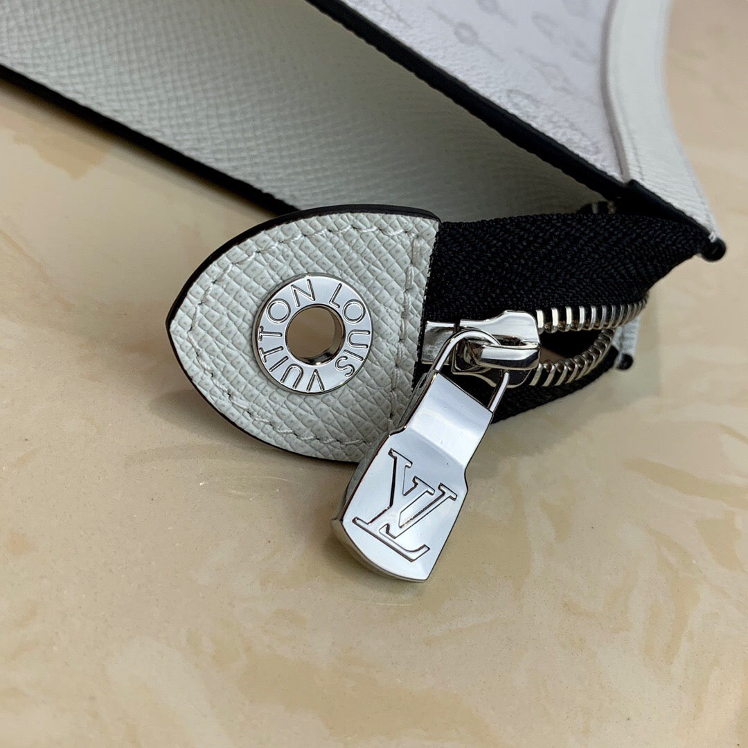 LV Pochette Voyage Monogram Eclipse White