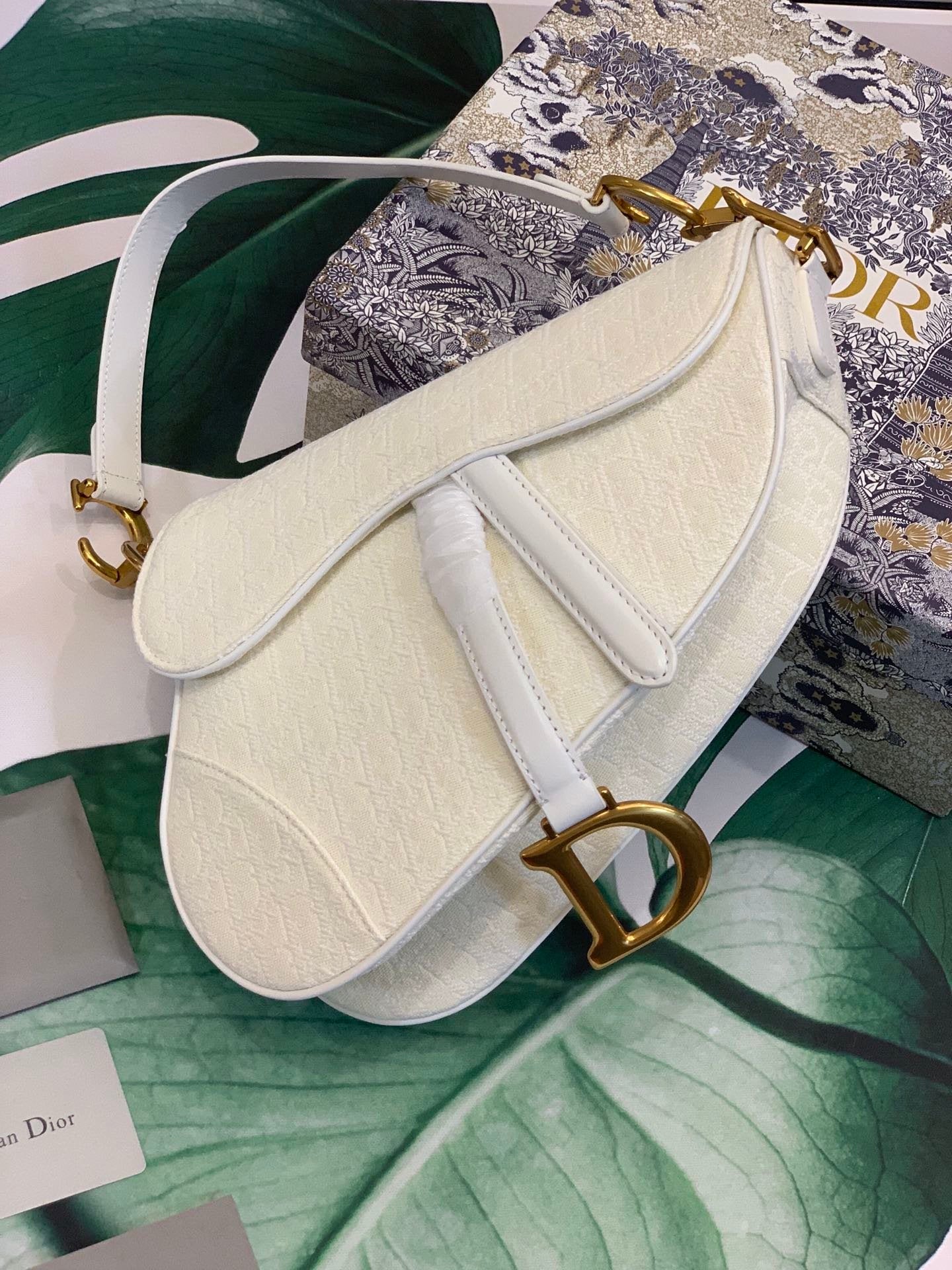 Dior Saddle Bag White