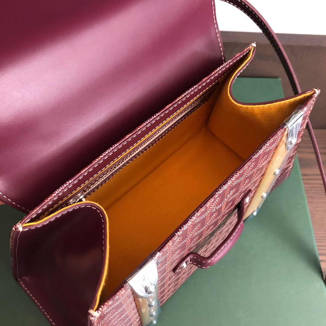 Goyard Burgundy Saïgon Structuré PM Bag