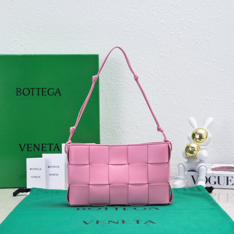 Womens Bottega Veneta pink Small Brick Cassette Shoulder Bag Pink