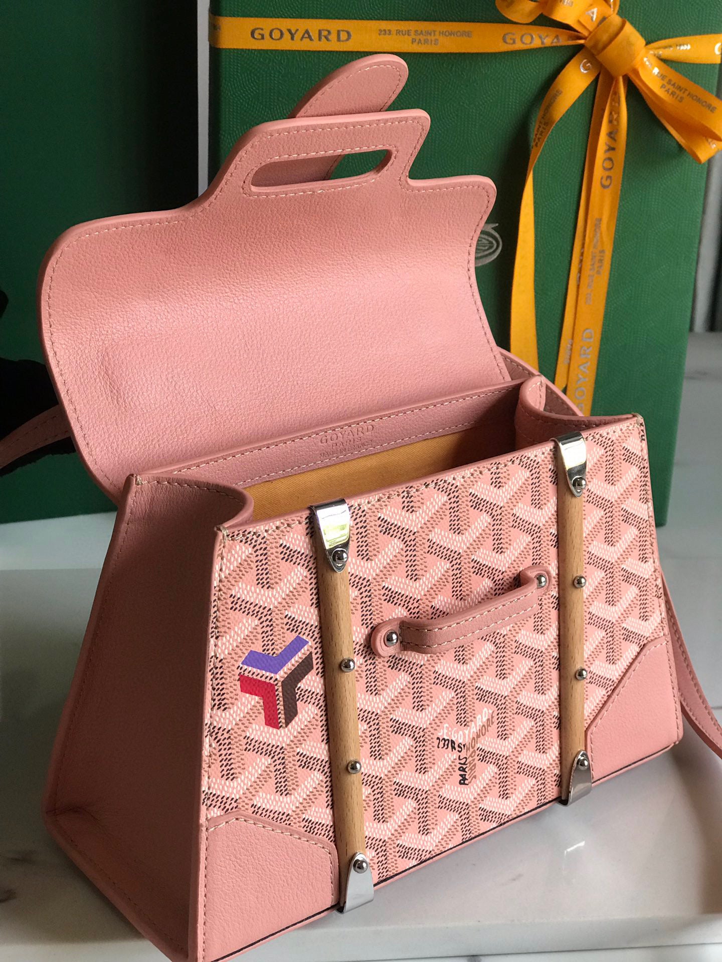 Goyard Saigon Pink Mini  Bag Structured