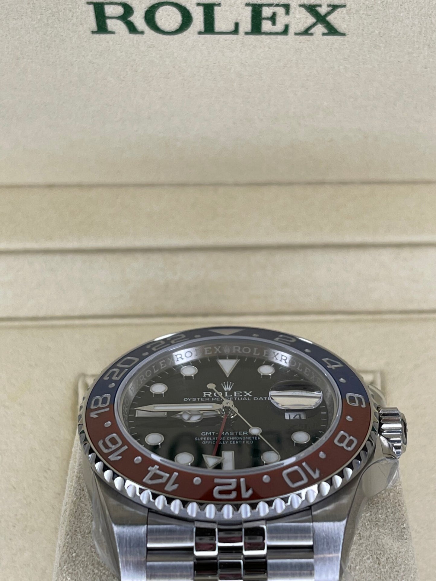 Rolex GMT-Master II 126710 BLNR Red/Blue Ceramic 904L Steel Best Edition on Oyster Bracelet