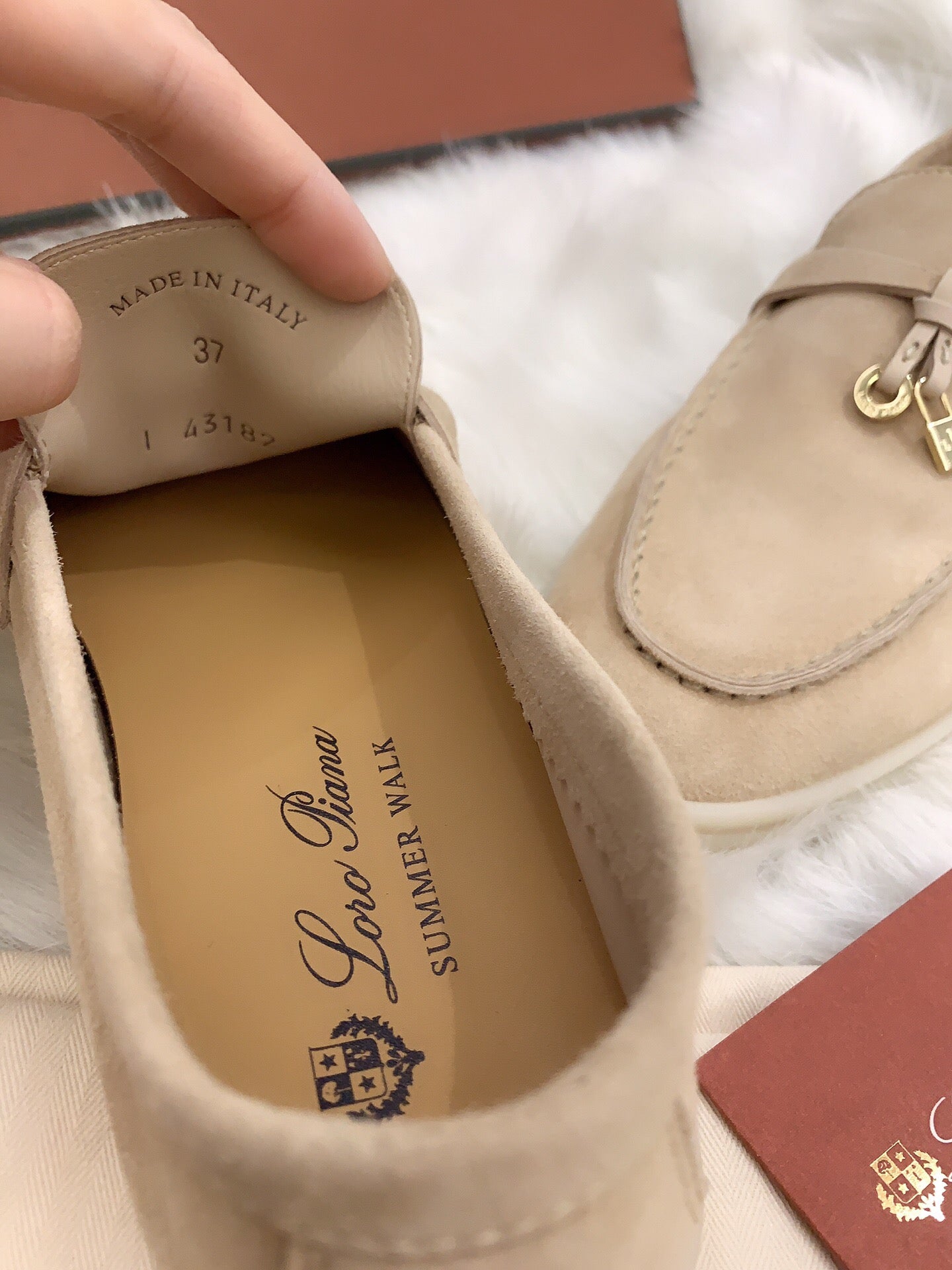 Loro Piana Summer Charms Walk Loafers in Beige