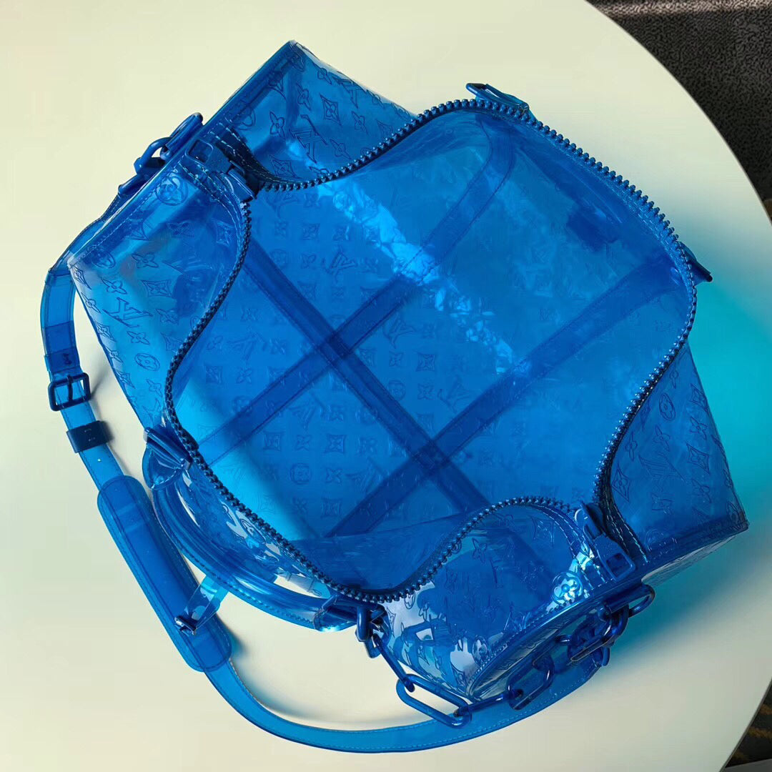Louis Vuitton Vintage - RGB Keepall Bandouliere 50 - Blue - Plastic and PVC