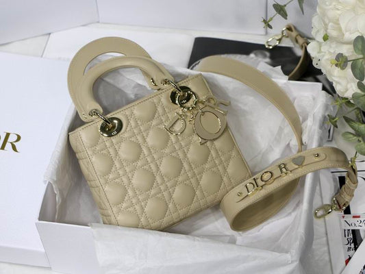 Dior Small Lady D in Lambskin Gold Hardware