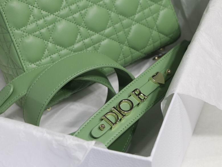 Dior Small Lady D in Green Lambskin Gold Hardware