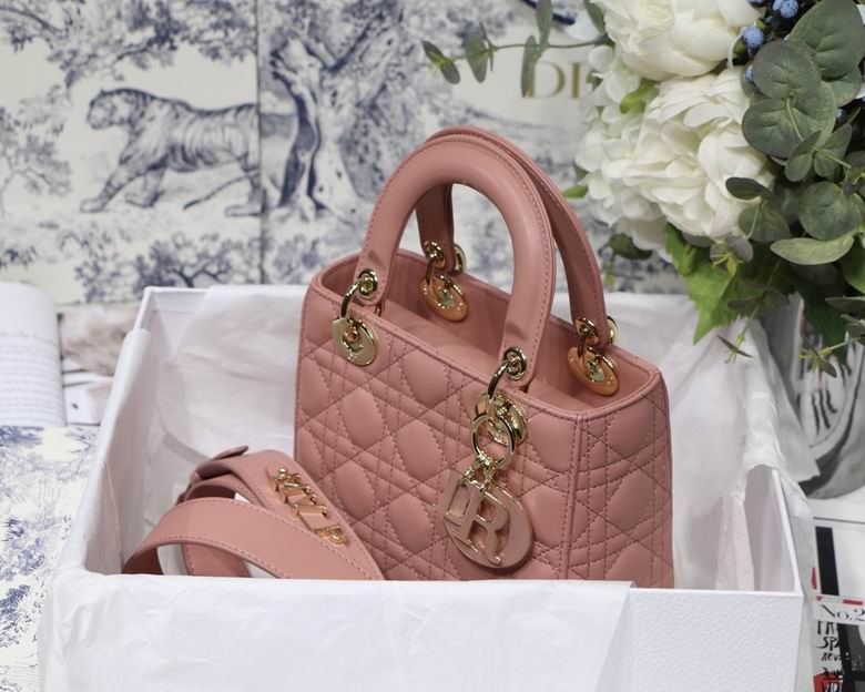 Dior Small Lady D in Lambskin Gold Hardware