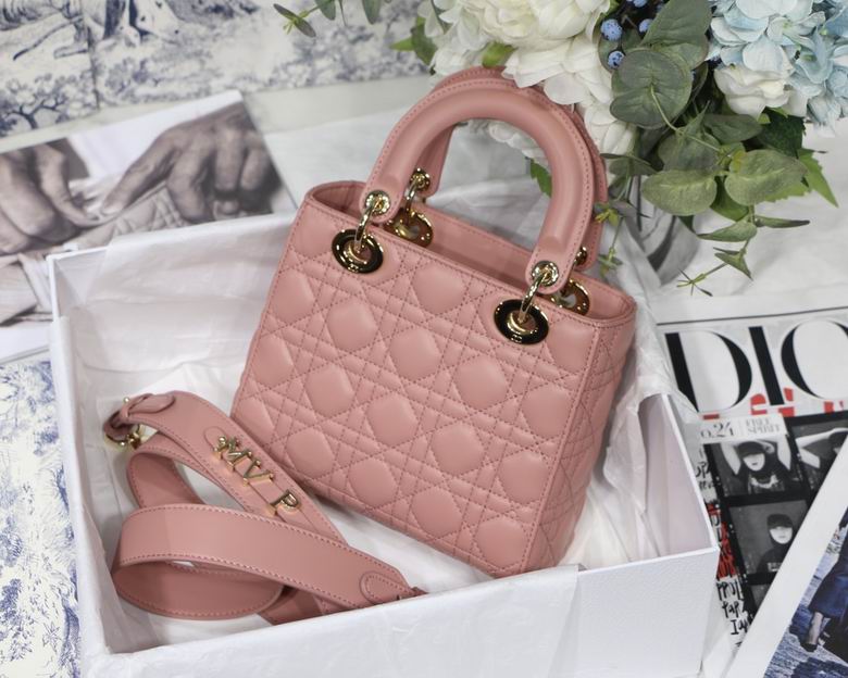 Dior Small Lady D in Lambskin Gold Hardware