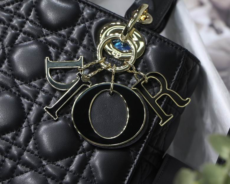 Dior Small Lady D in Lambskin Gold Hardware