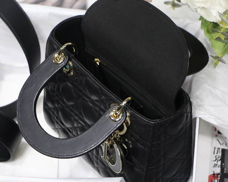 Dior Small Lady D in Lambskin Gold Hardware