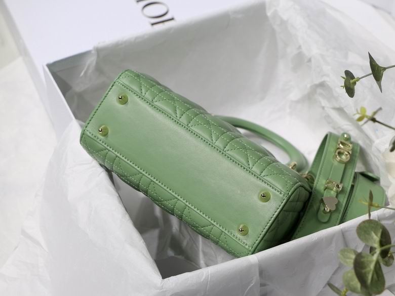 Dior Small Lady D in Green Lambskin Gold Hardware