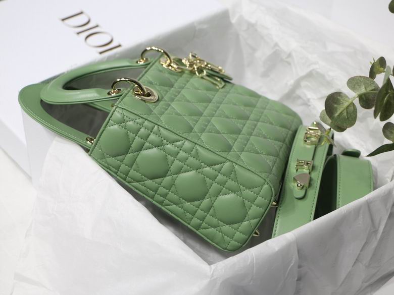 Dior Small Lady D in Green Lambskin Gold Hardware
