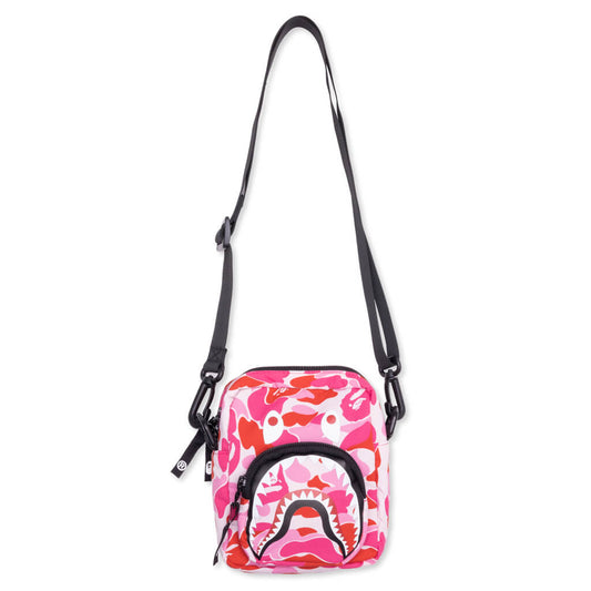 A BATHING APE ABC CAMO SHARK MINI BAG - PINK