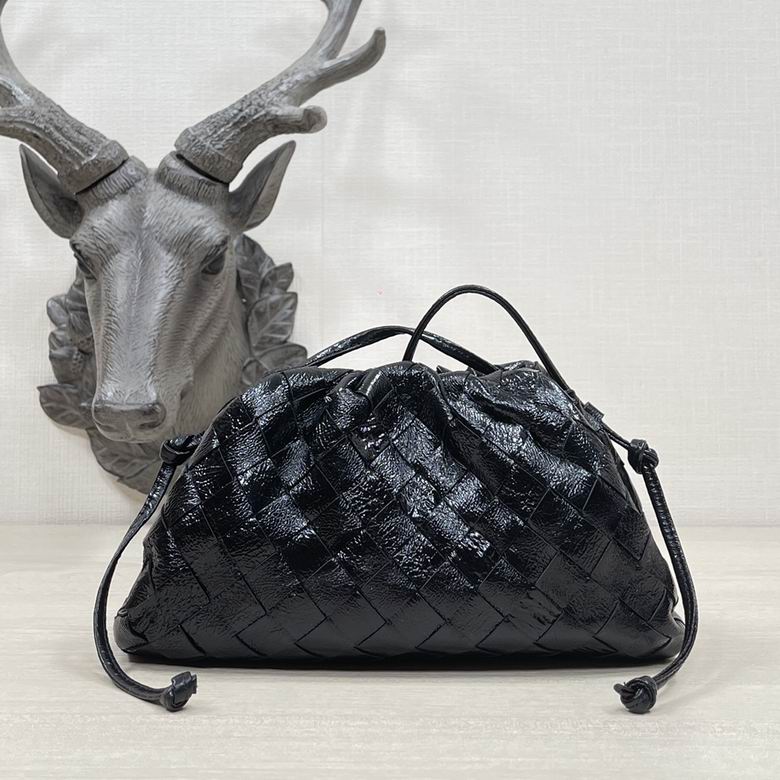 Bottega Veneta Metallic Black Mini Pouch Clutch Visit