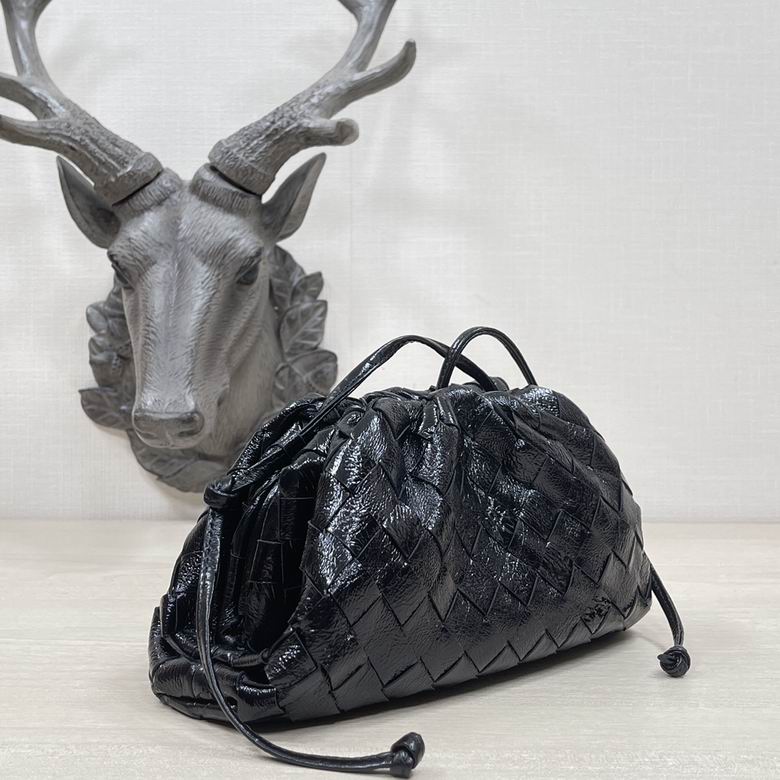 Bottega Veneta Metallic Black Mini Pouch Clutch Visit