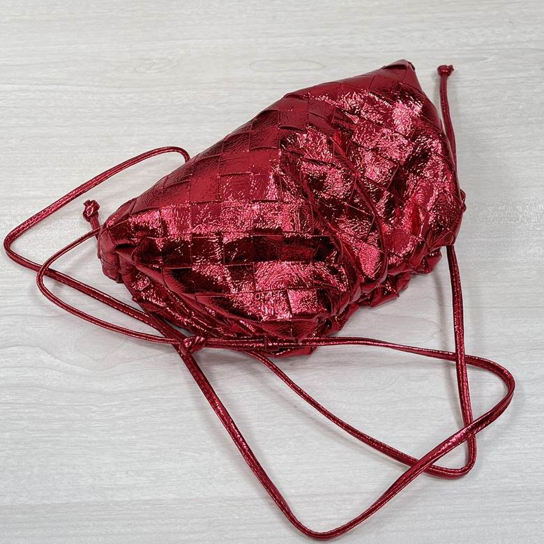 Bottega Veneta Metallic Red Mini Pouch Clutch