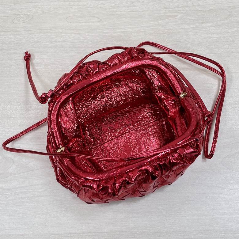 Bottega Veneta Metallic Red Mini Pouch Clutch
