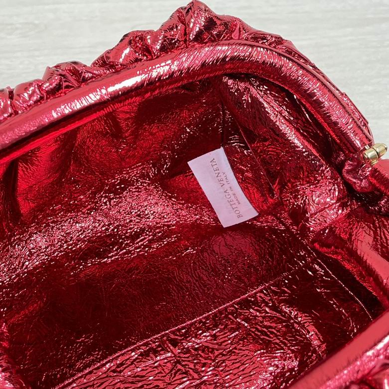Bottega Veneta Metallic Red Mini Pouch Clutch