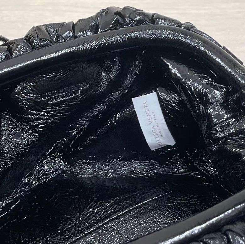 Bottega Veneta Metallic Black Mini Pouch Clutch Visit