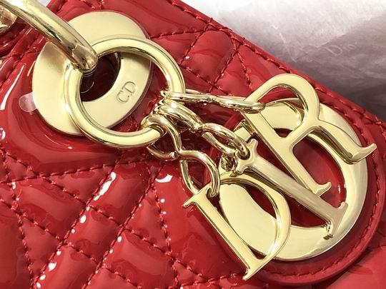 Dior Small Lady D in Red Lambskin Gold Hardware