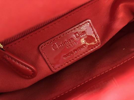 Dior Small Lady D in Red Lambskin Gold Hardware