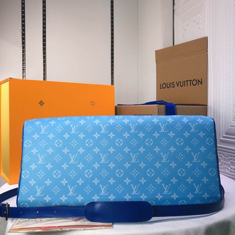 Louis Vuitton Keepall Bandouliere Clouds Monogram 50 Blue