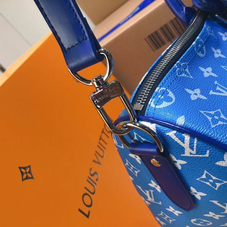 Louis Vuitton Keepall Bandouliere Clouds Monogram 50 Blue